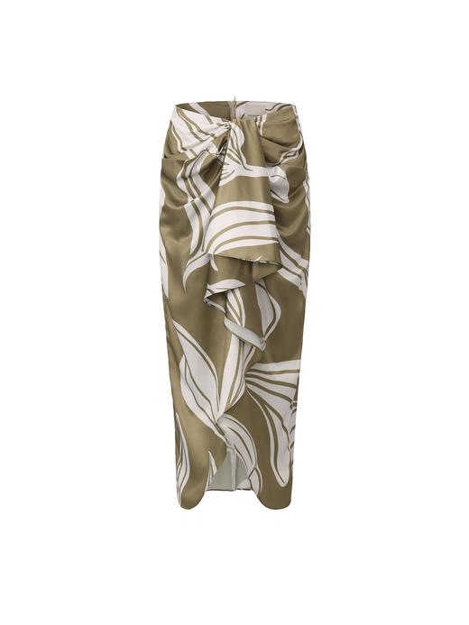 【塞纳河影】不规则立裁品牌定染印花半裙 商品图0