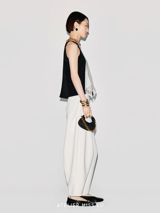 【明月之弧】春夏艺术感弯刀廓形长裤 商品图4