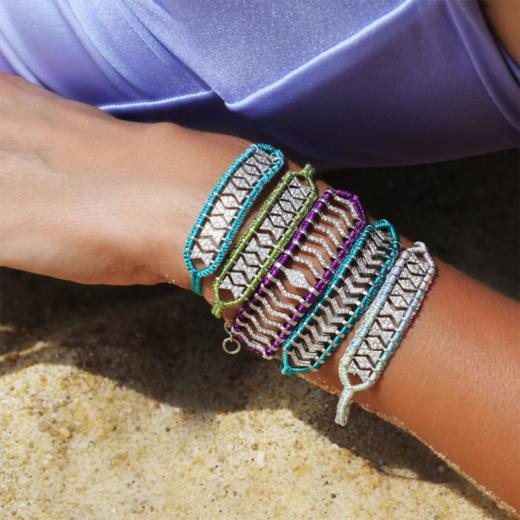 订购12周到｜Van Den Abeele-Buzios-金属光泽 编织 纤维 莫桑钻 手链［法国设计师］ 商品图4