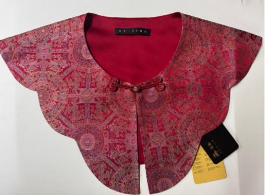 盛唐婧 | 红色八达晕云肩 商品图0