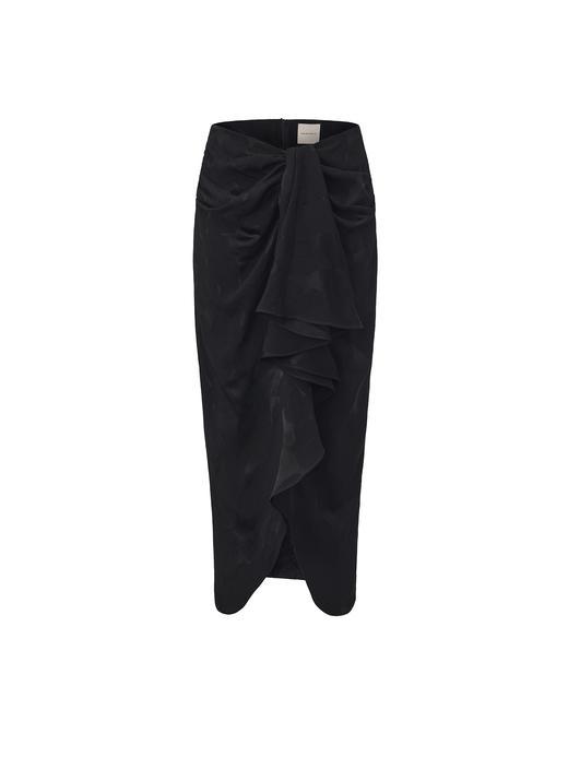 【巴黎侧影】不规则立裁肌理醋酸半裙 商品图0