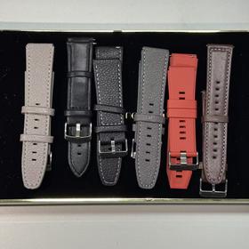 品牌 高品质 运动 商务时尚表带 皮革 硅胶【6条不同款式和颜色 组合套装】