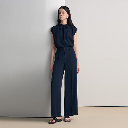 EITIE爱特爱干练通勤高腰直筒显瘦垂坠西装休闲裤2026春新款8505216 商品图1