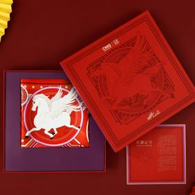 《翼马当先》真丝双面丝巾