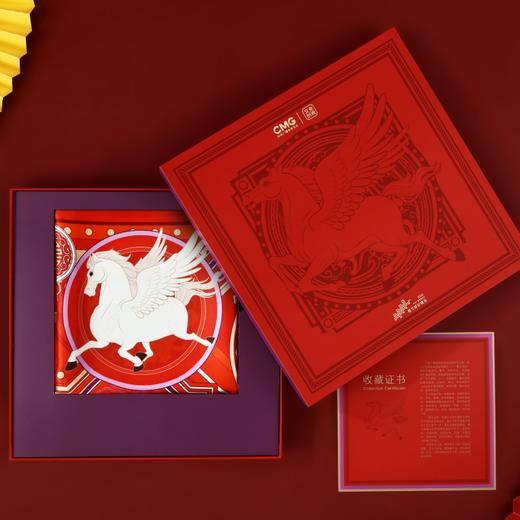 《翼马当先》真丝双面丝巾 商品图0