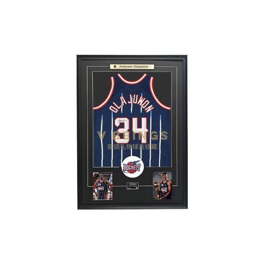 收藏系列 奥拉朱旺 火箭队34号蓝色 亲笔签名球衣（仅支持小程序下单 约45天到货） 商品图0