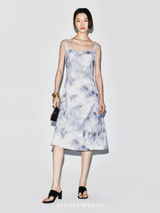 【星霜漫游】品牌定染印花吊带A字连衣裙 商品图2