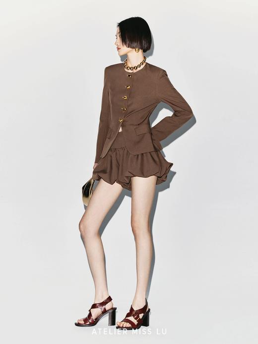 【甜巧半径】压褶设计蓬松花苞短裤 商品图3