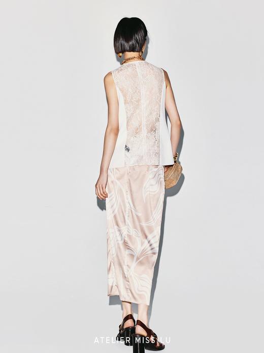 【普罗旺斯桃雾】不规则立裁品牌定染印花半裙 商品图4