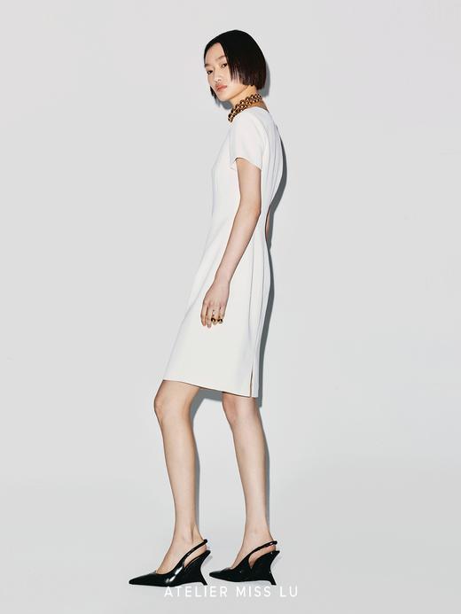 【爵士之夜】几何镂空设计修身短袖连衣裙 商品图2