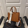 韩版复古手提小方包女包2025秋新款轻奢拼接单肩包通勤斜挎包 商品缩略图0
