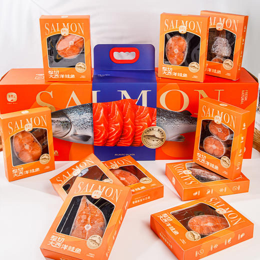 【渔礼记三文鱼礼盒】原条精切 肉质软嫩 商品图1