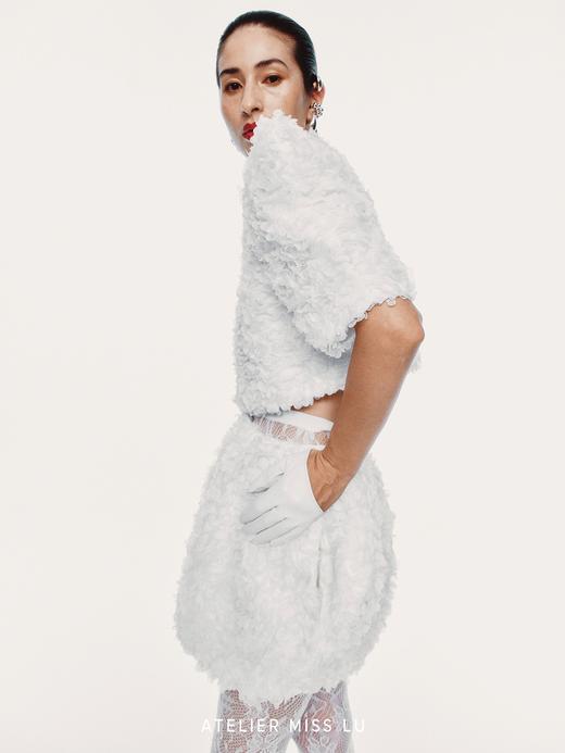 【砰砰云球】重工立体花瓣肌理圆弧收口花苞短裙 商品图4