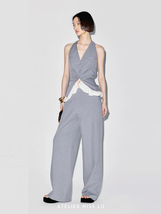 【薄暮空气】摩登休闲百搭阔腿直筒长裤 商品图3