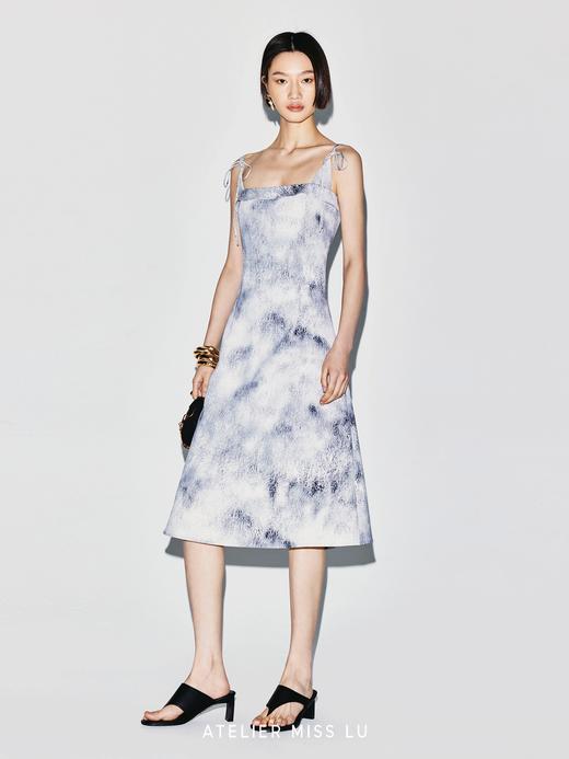 【星霜漫游】品牌定染印花吊带A字连衣裙 商品图4