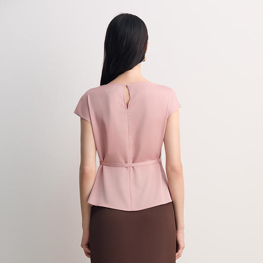 EITIE爱特爱设计感修身系带通勤显瘦小上衣2026春季新款8513207 商品图4