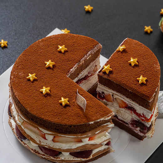 星星巧克力草莓车厘子蛋糕 商品图4