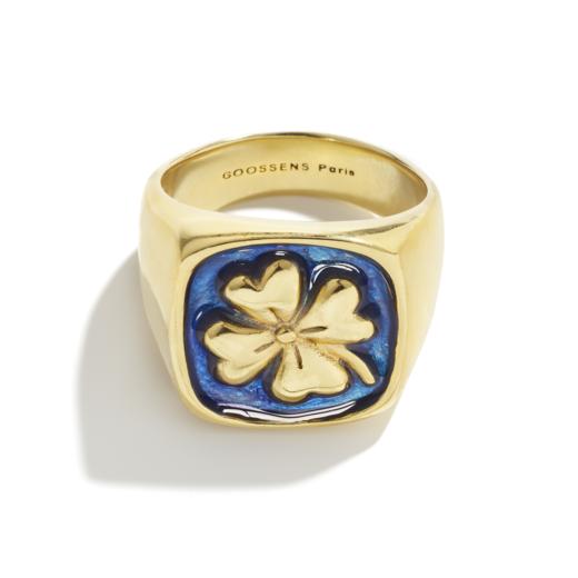 订购6个月到｜Goossens Paris-MINI TREFLE-四叶草 蓝色 戒指［法国设计师］ 商品图1