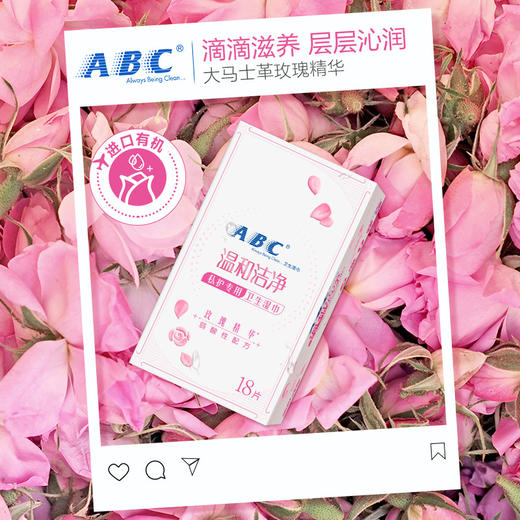 ABC湿巾女性私处洁阴180*160mm*18片湿厕纸巾房事后清洁护理抑菌 商品图3
