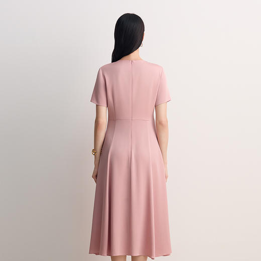 EITIE爱特爱法式温柔水滴领气质显瘦连衣裙2026春季新款8507219 商品图4