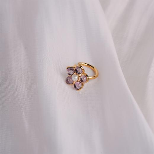 北京仓｜Gripoix Paris-Flower-花朵 琉璃 耳廓夹［法国设计师］ 商品图2