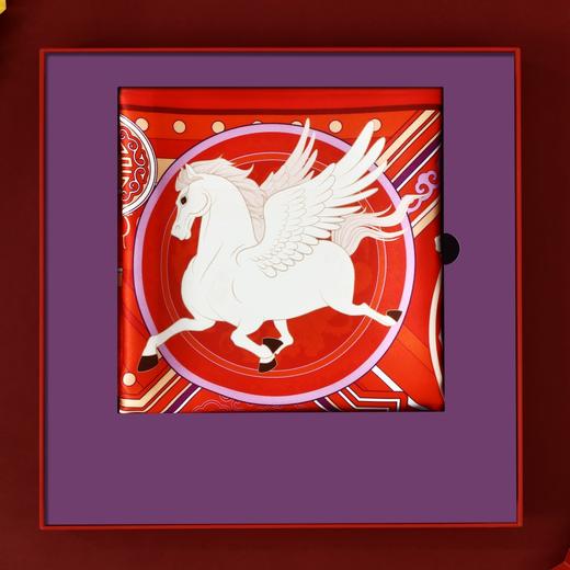 《翼马当先》真丝双面丝巾 商品图1