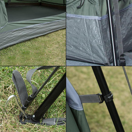 美国 Forceatt 家庭团体帐篷 10人容纳 带8个大网窗的隧道帐篷 2个房间 便携 适合露营和户外徒步 X0033ZLYFF 商品图2