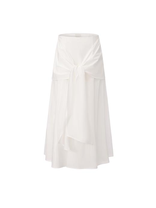 【摆荡留白】围裹式绑带设计大摆A字中长款半裙 商品图0