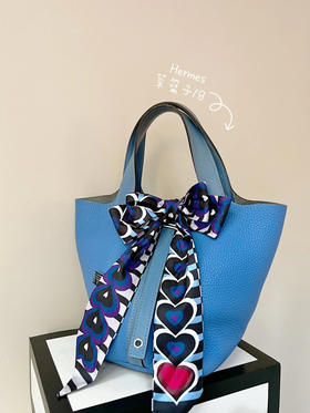 爱马仕 菜篮子 18 蓝色 togo皮 手提包