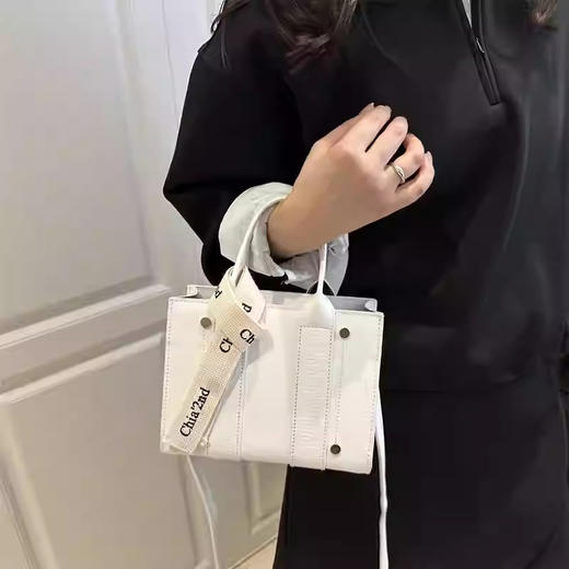 韩版复古手提小方包女包2025秋新款轻奢拼接单肩包通勤斜挎包 商品图2