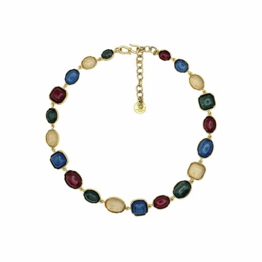 订购6个月到｜Goossens Paris-CABOCHONS-和谐海洋蓝色 项链［法国设计师］ 商品图0