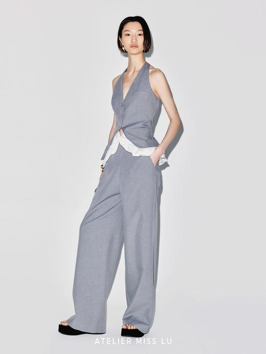 【薄暮空气】摩登休闲百搭阔腿直筒长裤 商品图2