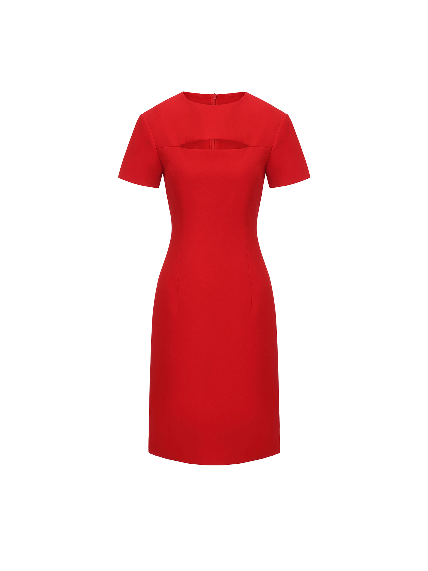 【微醺之后】几何镂空设计修身短袖连衣裙