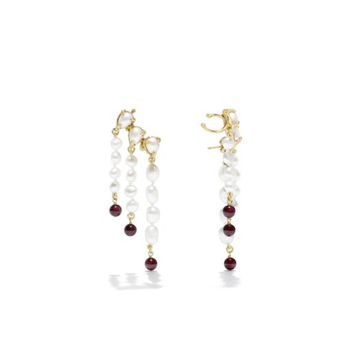 订购6个月到｜Goossens Paris-Perles Baroques-巴洛克珍珠 石榴石 吊坠 耳环［法国设计师］ 商品图0