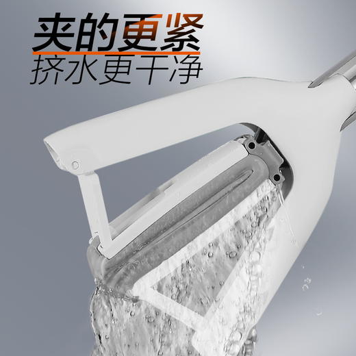 大卫拖把对折海绵拖把家用一拖净免手洗2025拖地神器吸水懒人胶棉拖把 共2个拖头大卫M6PLUS 商品图2