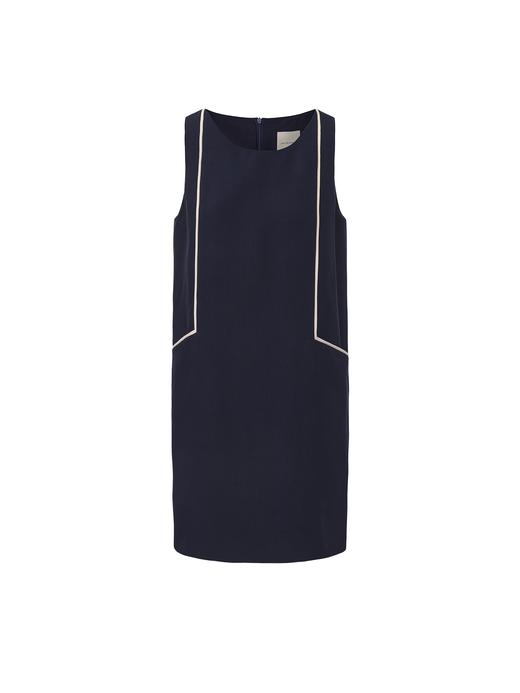 【星际漫游】撞色几何线条口袋设计直身连衣裙 商品图0
