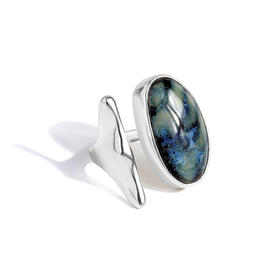 订购8周到｜House of Fou-Fin Tulip-海洋色 银色 开口 戒指［土耳其设计师］