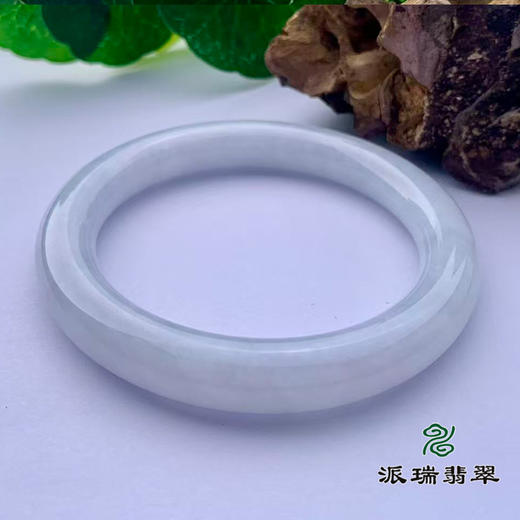 派瑞翡翠 翡翠手镯 糯种 白色 商品图2