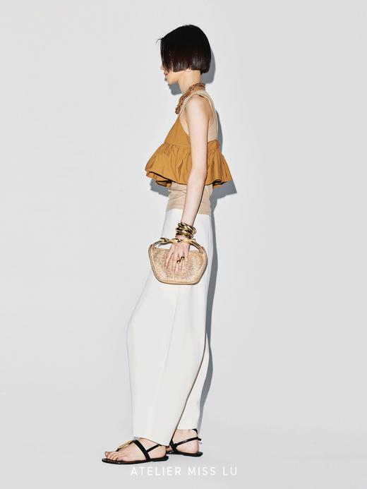 【明月之弧】春夏艺术感弯刀廓形长裤 商品图3