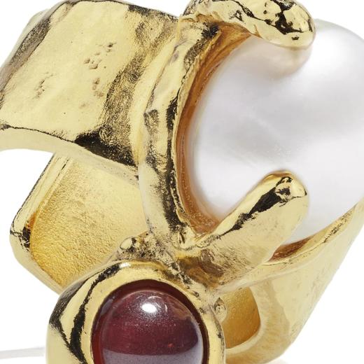 订购6个月到｜Goossens Paris-Perles Baroques-巴洛克珍珠 石榴石 无需耳洞 耳廓夹［法国设计师］ 商品图1