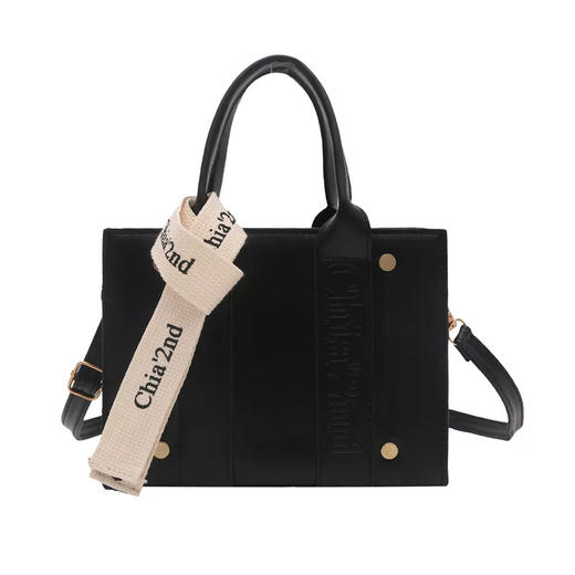 韩版复古手提小方包女包2025秋新款轻奢拼接单肩包通勤斜挎包 商品图5