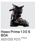 26/27ATOMIC双板雪鞋HAWX PRIME 130 S BOA