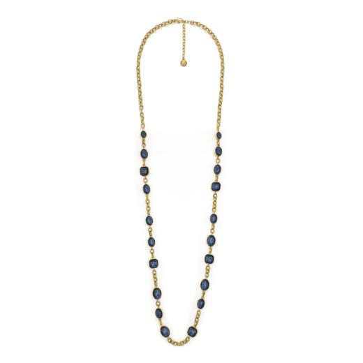 订购6个月到｜Goossens Paris-CABOCHONS-海洋蓝色 长款 项链［法国设计师］ 商品图0