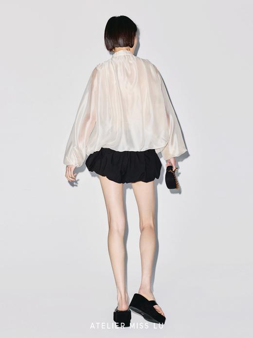 【黑巧绵云】压褶设计蓬松花苞短裤 商品图2