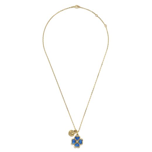 订购6个月到｜Goossens Paris-MINI TREFLE-四叶草 蓝色 项链［法国设计师］ 商品图0