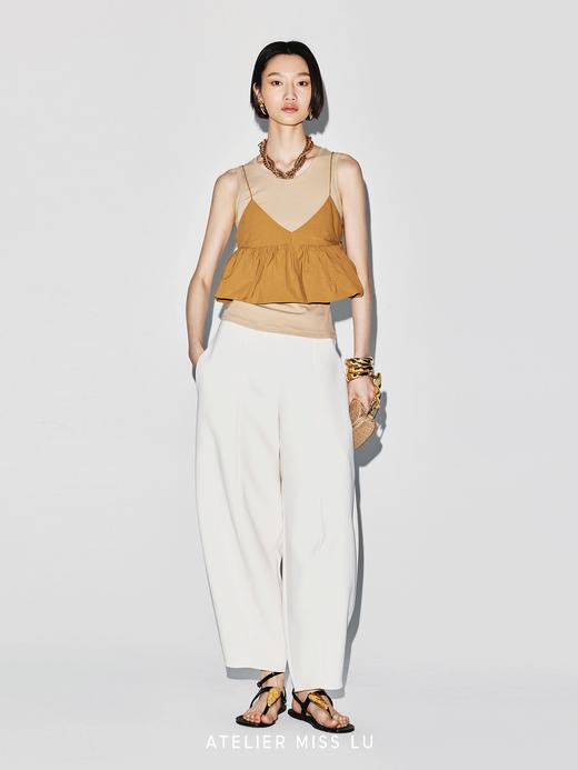 【明月之弧】春夏艺术感弯刀廓形长裤 商品图2