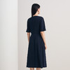 EITIE爱特爱2026春季新款简约水滴领温柔优雅收腰显瘦深蓝色连衣裙8507229 商品缩略图4