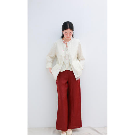 【2026东衣作】高腰直筒裤(25809235A越来越好D301-1) 商品图0