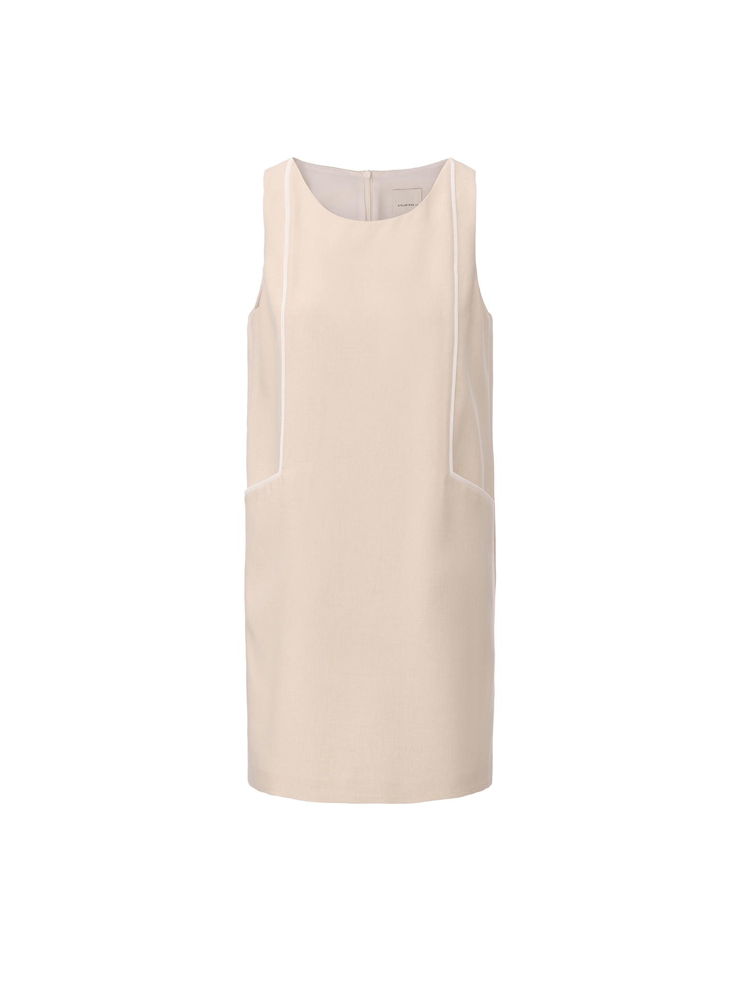 【未竟之线】几何线条口袋设计直身连衣裙