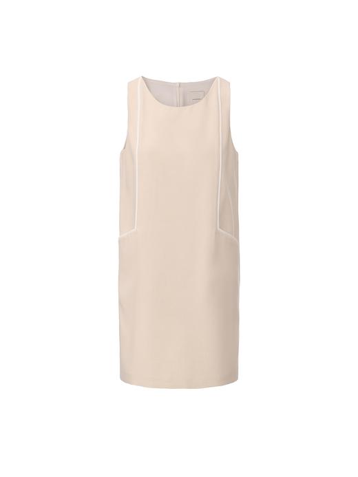 【未竟之线】几何线条口袋设计直身连衣裙 商品图0
